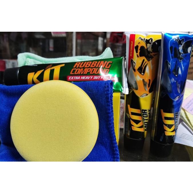*****] PAKET POLES WAX KILAP CAT BODY MOTOR KIT RUBBING COMPOUND PASTE WAX
