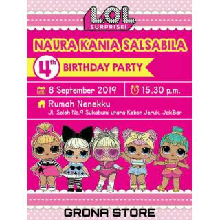 Undangan Ultah Tema Lol Undangan Custom Undangan Murah Undangan Ultah Undangan Jakarta