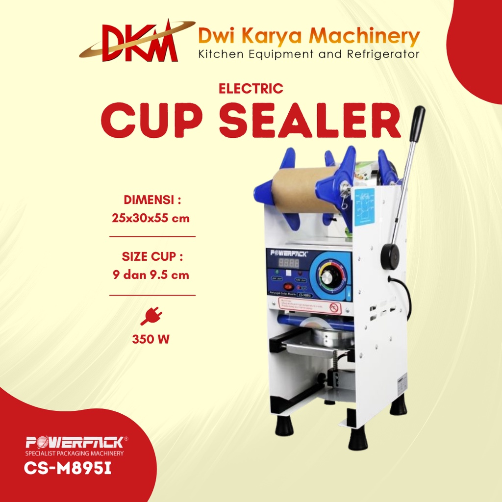 Manual Cup Sealer Powerpack CS-M895i max gelas 22 oz