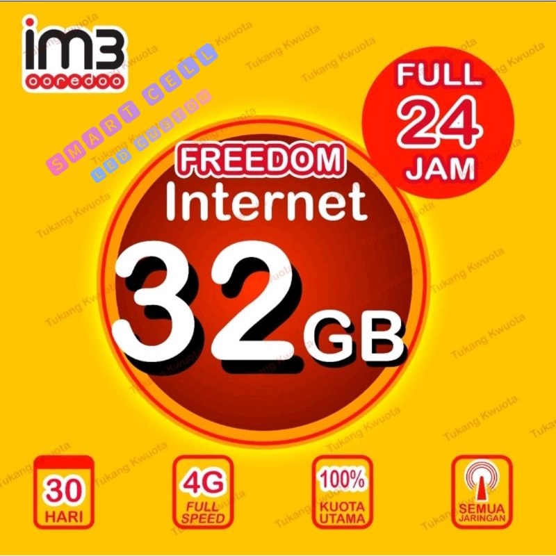 Paket Kuota internet 32GB A IM3 indosat
