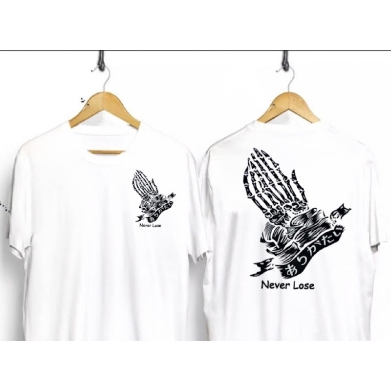 KAOS DISTRO KATA-KATA NEVER LOSE