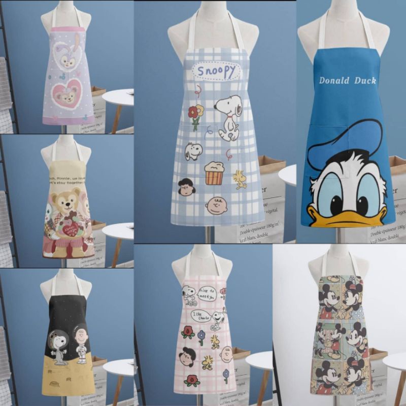 Apron Celemek karakter donald snoopy mickey duffy