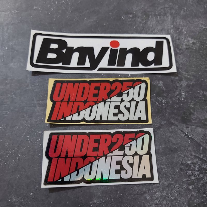 STICKER UNDER 250 INDONESIA UNDER2T0INDONESIA PRINCUT