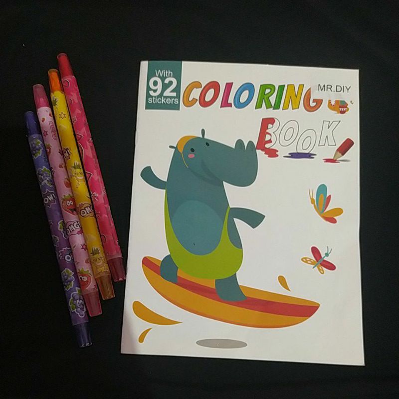 

colouring book with sticker