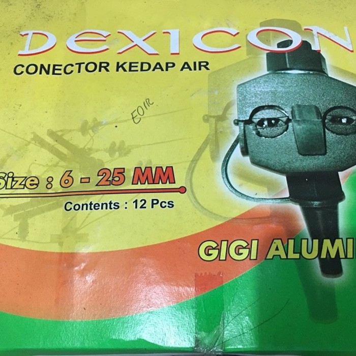 Tap Konektor Kedap Air Dexicon 6mm - 25mm Gigi Aluminium Connector