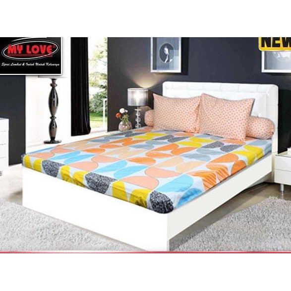 Sprei All New My Love 180 X 200 Orenji Tinggi 30 King Size