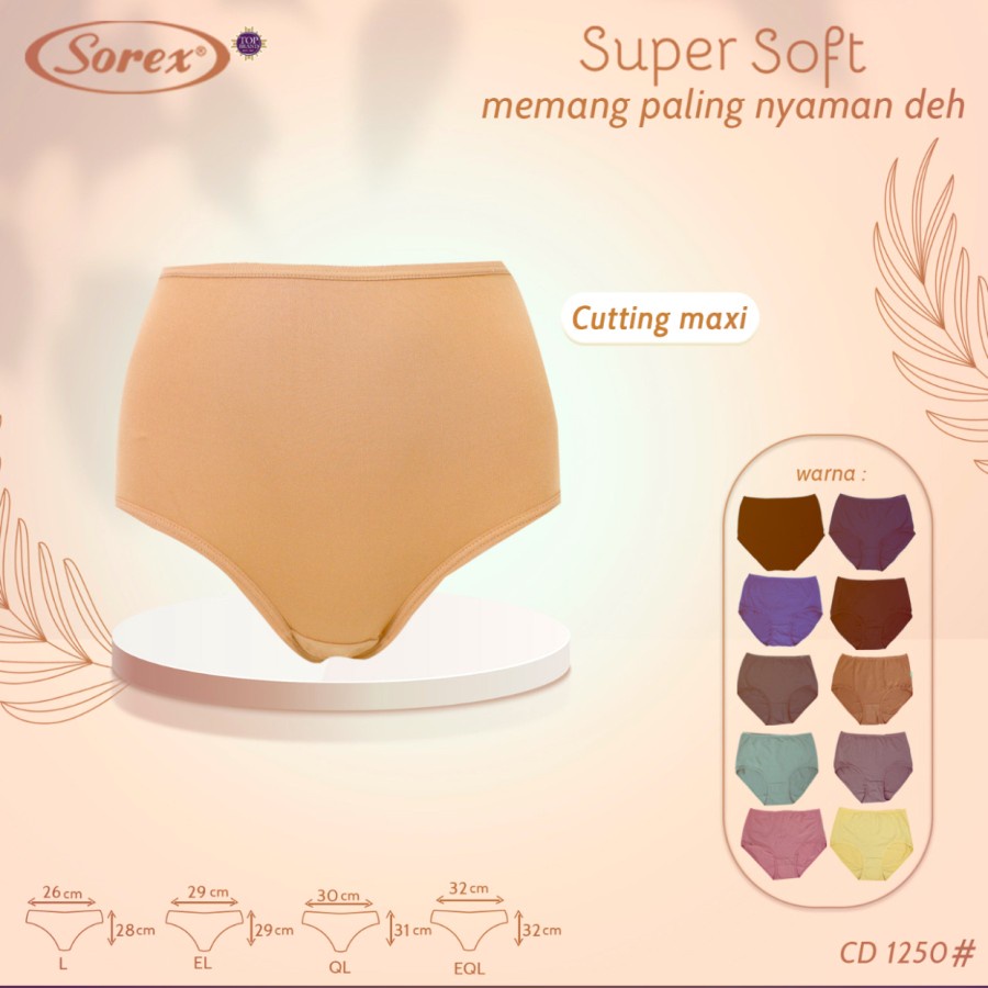 Celana dalam wanita cd Sorex 1250 Super Soft Cutting Maxi Paling Nyaman