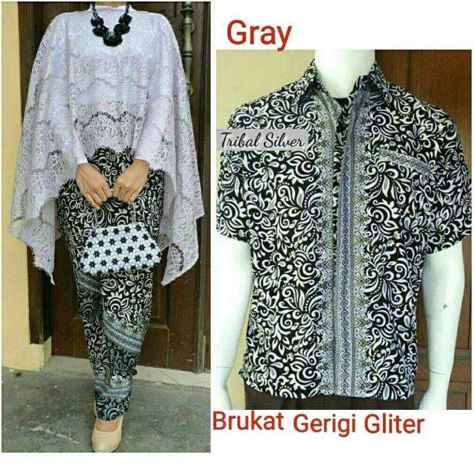 set st setelan couple cp batik kutubaru kebaya jumbo big size xl