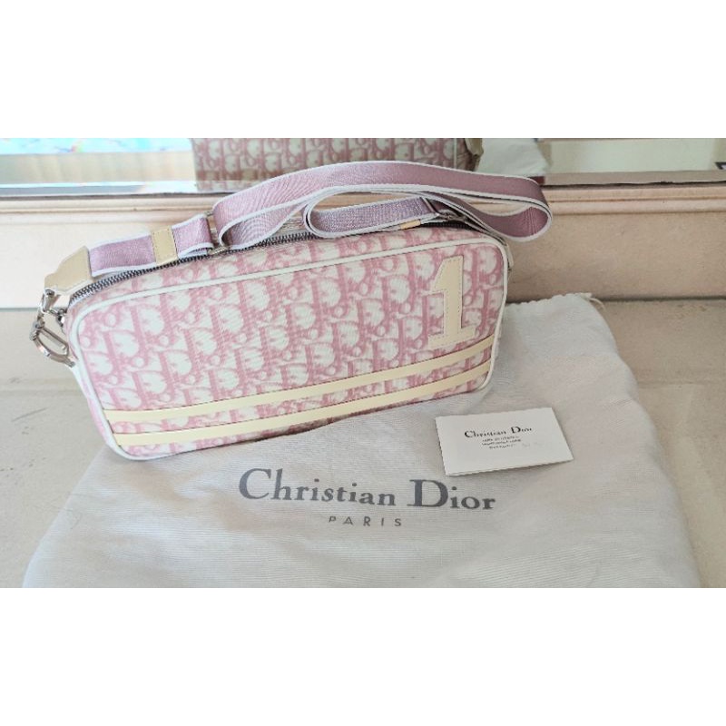 Preloved tas Christian Dior Vintage Crossbody bag Pink Monogram