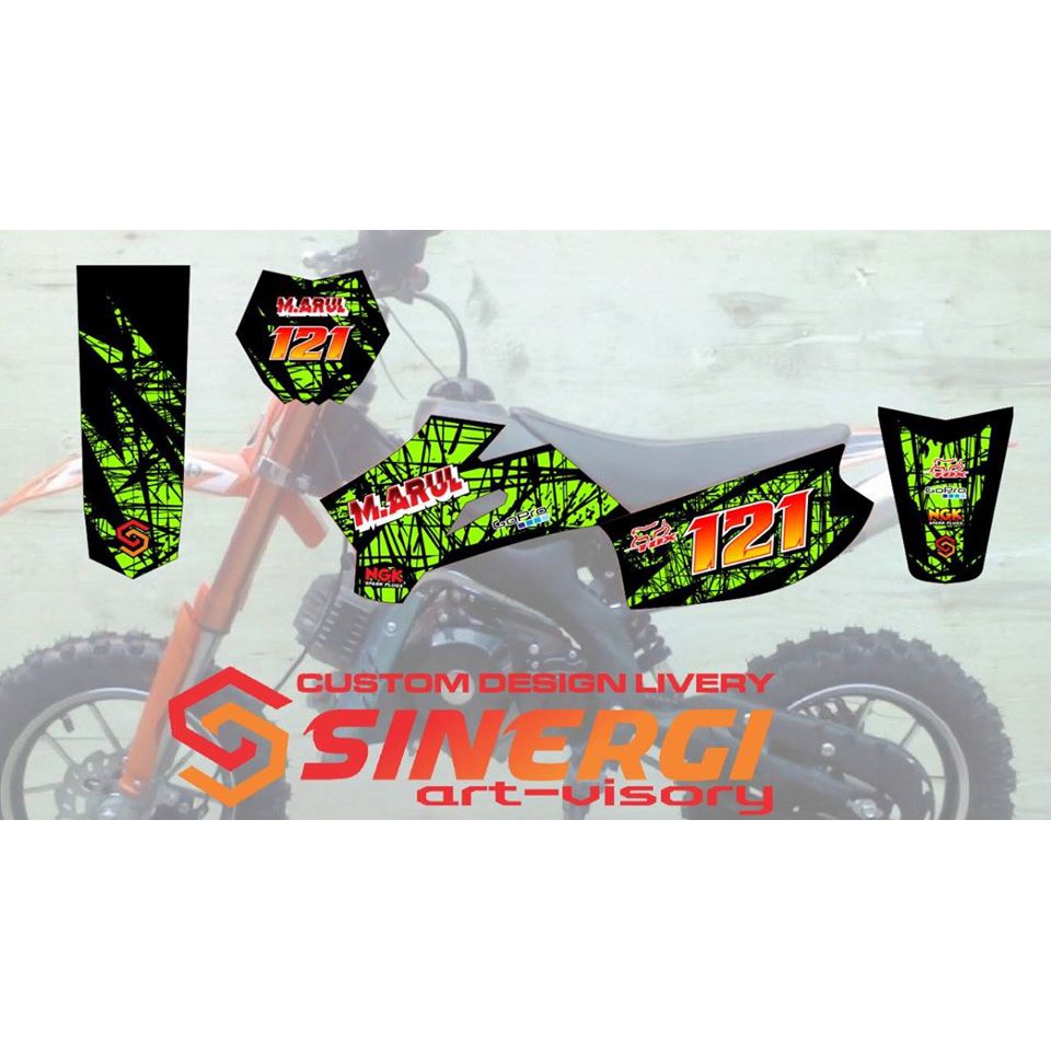 sayang ANAK COD BOLEH EDIT full decal mini trail anak 50cc KXD old
