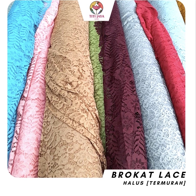 Brokat Lace Halus Termurah / Broklat Brukat Cord Cornelli Corneli Kordneli Korneli Kord Kain Kebaya