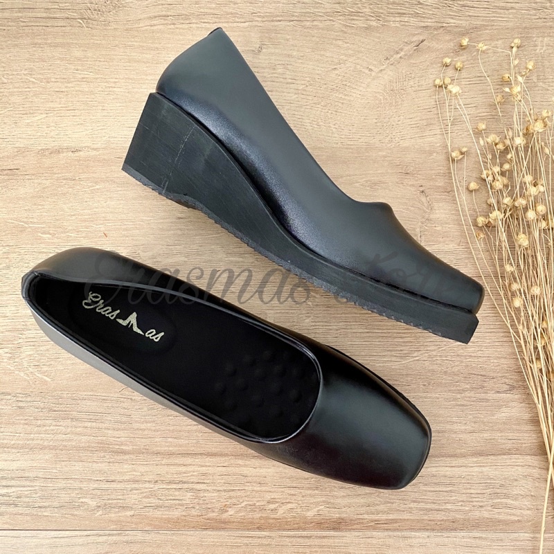 Erasmas B5 - Sepatu Wedges Wanita Sepatu Kantor Wanita Sepatu Dinas Wanita Sepatu Formal Wanita