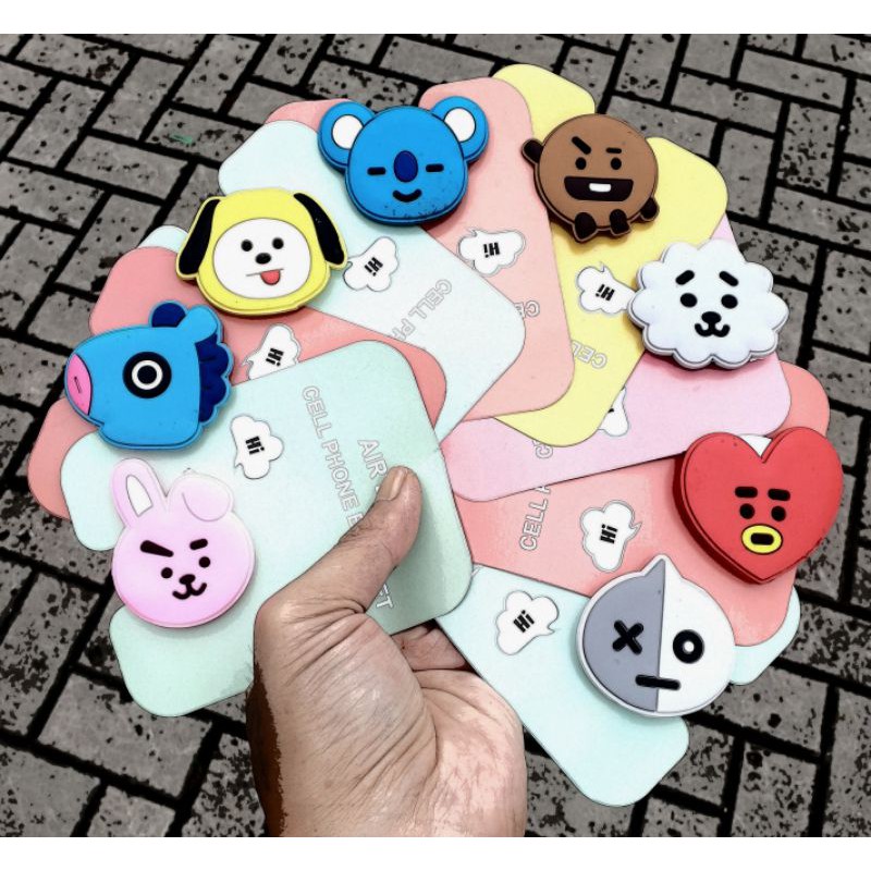 KPOP POP SOCKET KOREA CUTE CARTOON BT21 BANGTAN