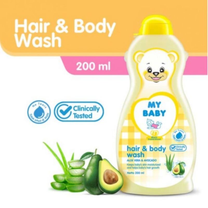 My Baby Hair n Body Wash Refill 400ml - My Baby Sabun Shampo Bayi 400ml 2in1 Kemasan Isi Ulang Pouch - My Baby Sabun Shampo Bayi 200ml Botol