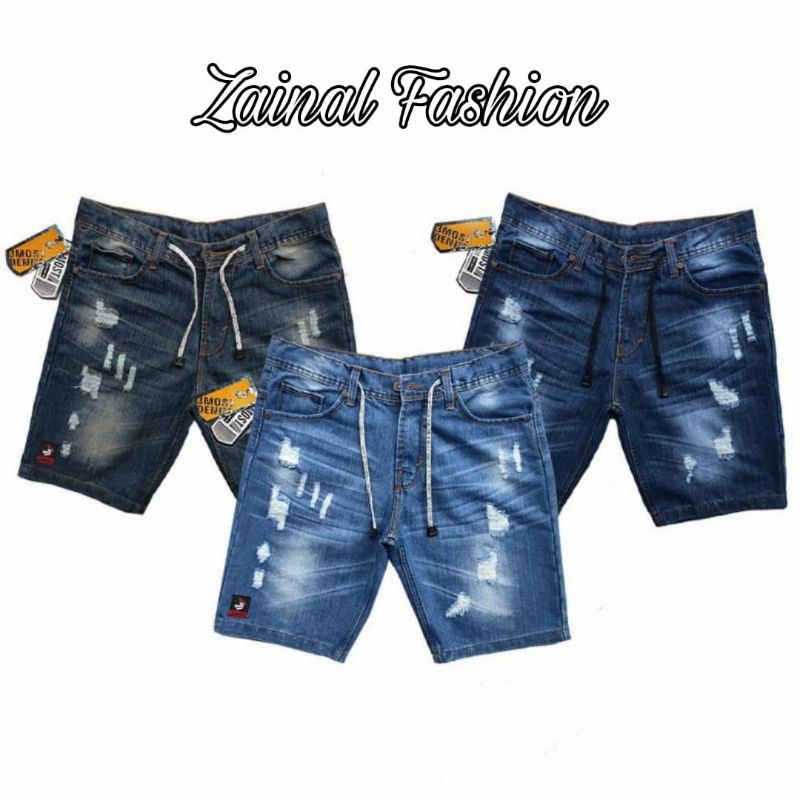 Celana Jeans Pendek Robek / Celana Distro Ripped jeans shortpants