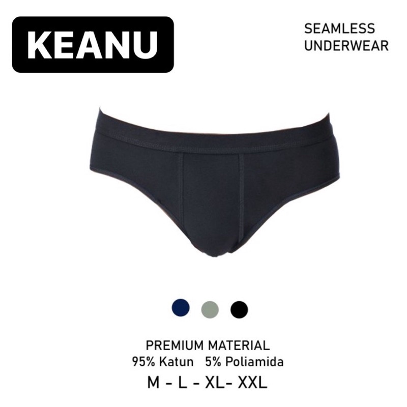 3 PCS KEANU MEN | Celana Dalam Pria Dewasa Brief Katun PREMIUM ART 3008