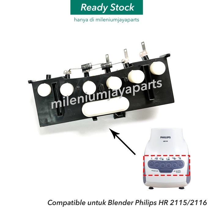 Saklar Blender Philips HR 2116 / Tombol Switch Putaran Philips HR 2115 / Saklar Tombol Stop Kontak B