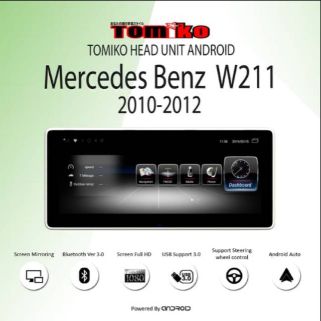 head unit TOMIKO OEM for Mercedez Benz W211 tahun 2010 - 2012