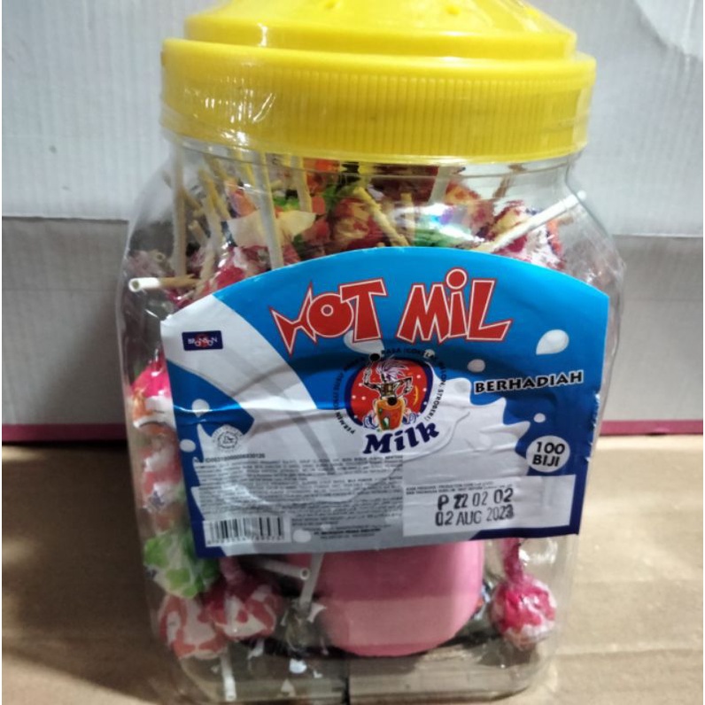 

permen hot milk toples,isi 100 pcs