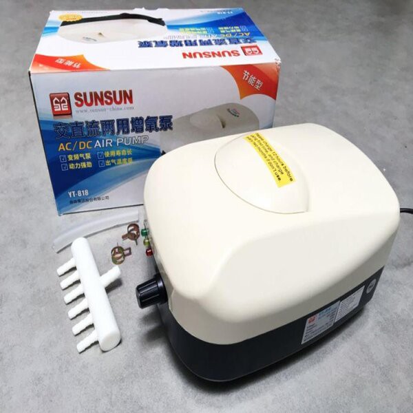 Sunsun YT 818 Aerator AC DC Hi Blow Air Pump Pompa Udara Kolam YT818