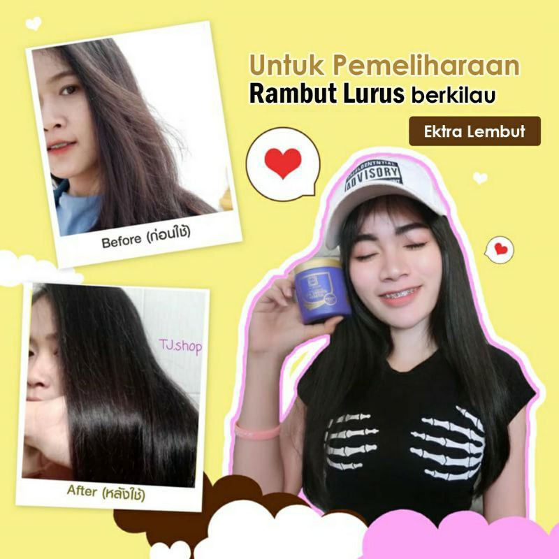 [BPOM] Lae Sa Luay Paket 3 In 1 Super Smooth Hair / Masker Rambut / Shampoo / Serum Rambut / Paket