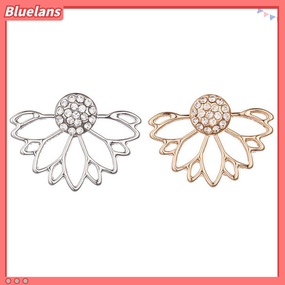 Anting Stud Berlian Imitasi Model Hollow Out Untuk Wanita