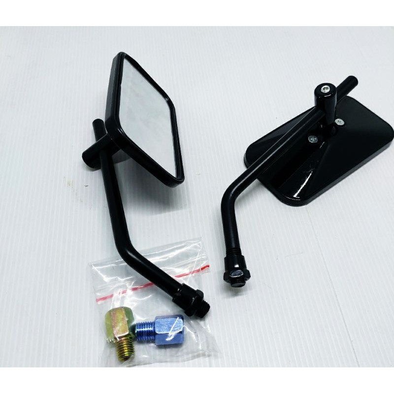 spion kotak  /spion retro spion hitam kotak dan chrome