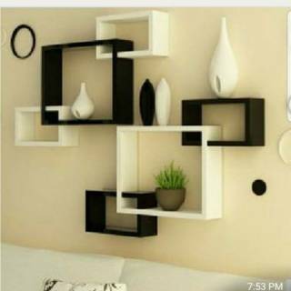  Bayar di tempat Rak  dinding set sambung 3 new floating shelves lebar 10cm sudut  bunga  dapur 