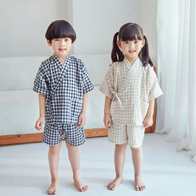 YUKATA KIMONO PIYAMA ANAK DAN IBU BAHAN KATUN BENERAN BUKAN KATUN KATUNAN