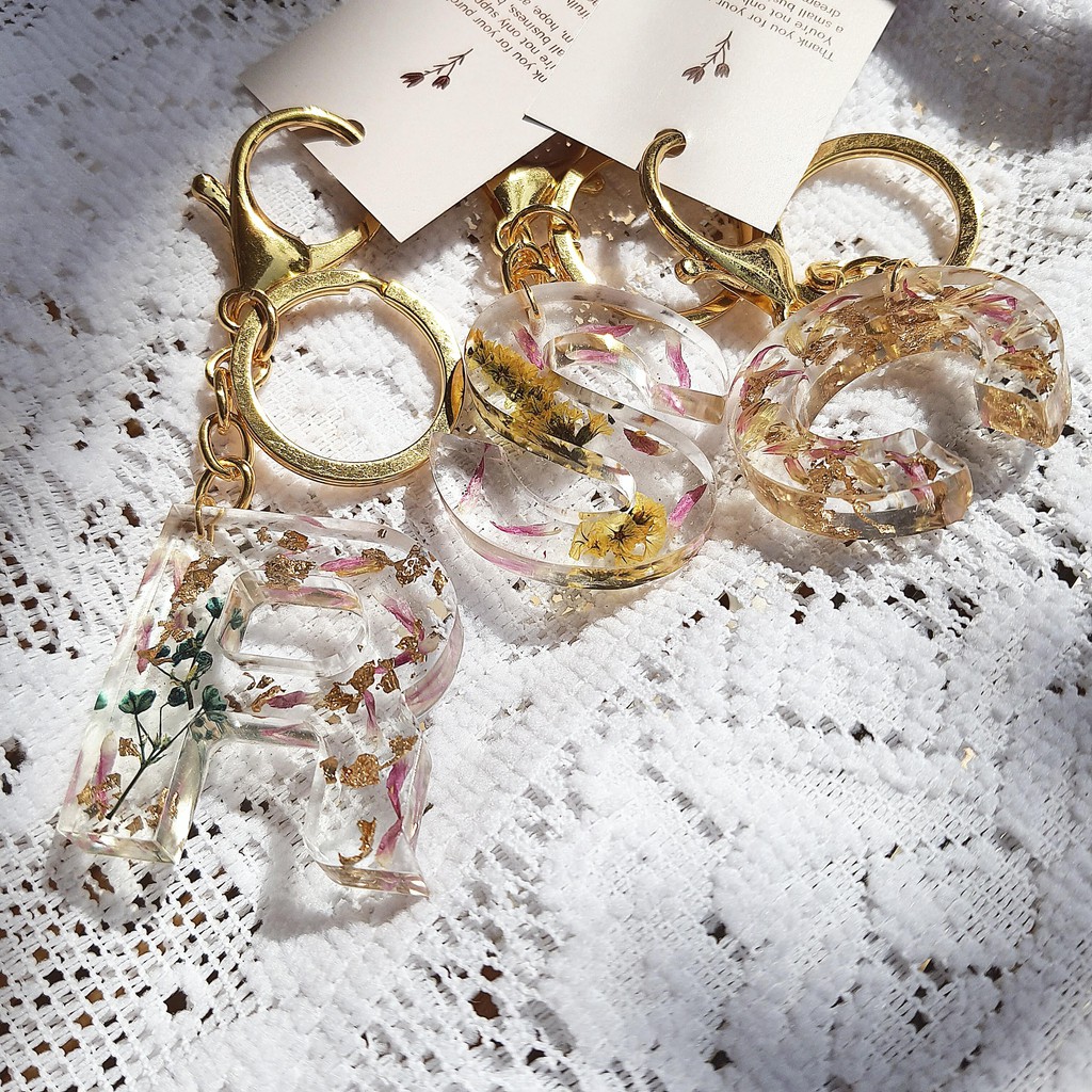 Resin Alphabet Keychain (CUSTOM)