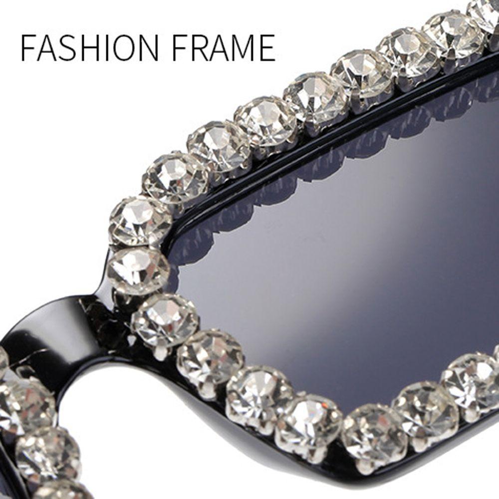 Mxbeauty Kacamata Wanita Fashion Pria Vision Care UV400 Perlindungan Radiasi Rhinestones Frame Eyewear