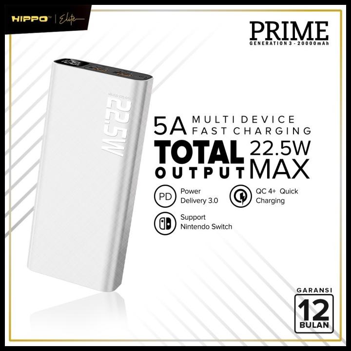 Hippo Elite Powerbank Prime Gen 3 20.000Mah