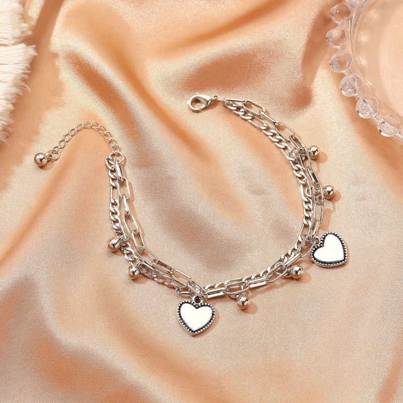 Gelang Rantai Double Layer Bahan Stainless Steel Untuk Wanita