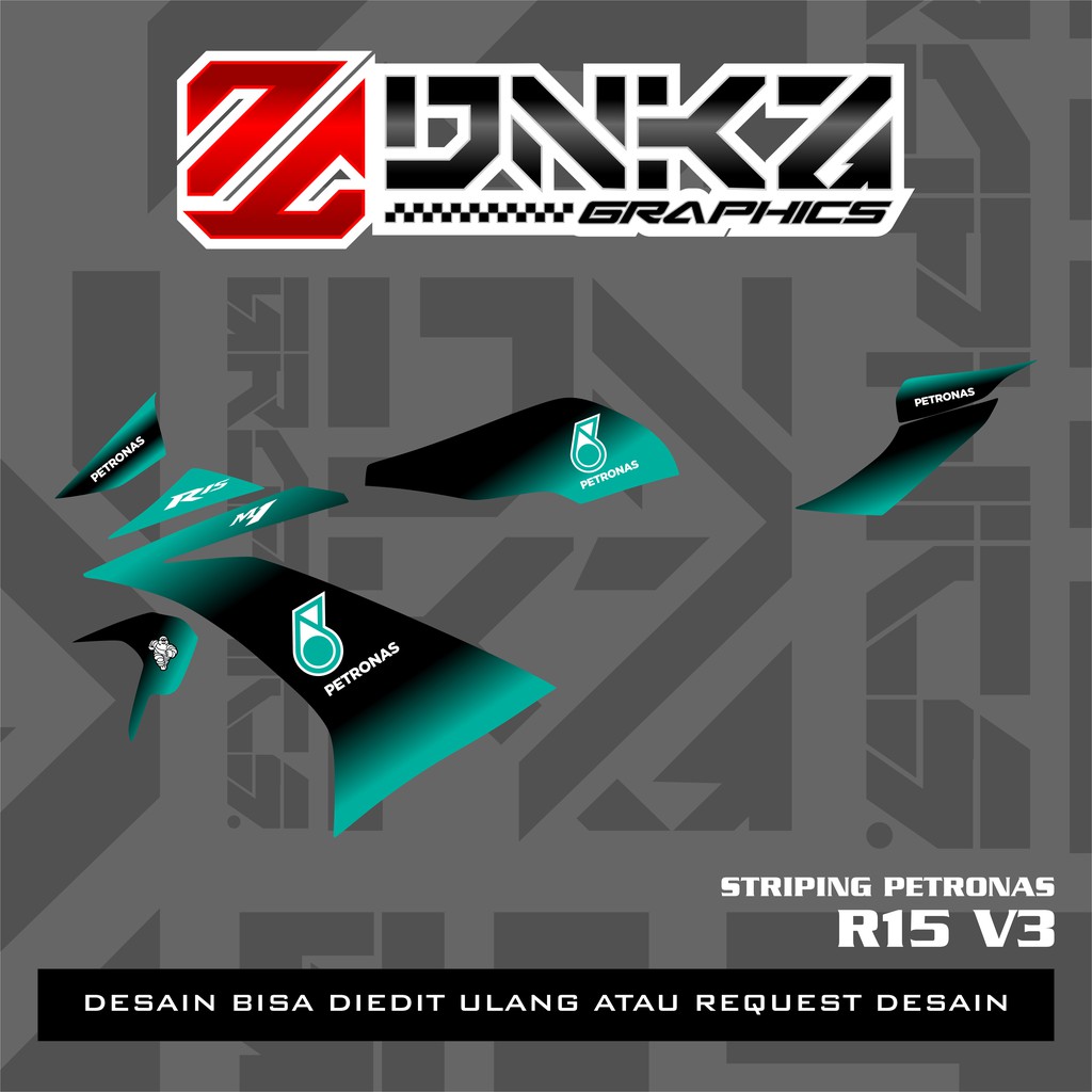 DNKZ Stiker R15 V3 Decal Striping R15 V3 Premium Petronas