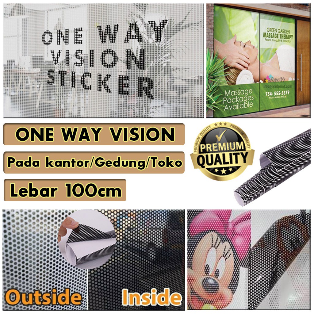 Sticker Oneway Vision/ Stciker kaca mobil/sticker kaca Branding