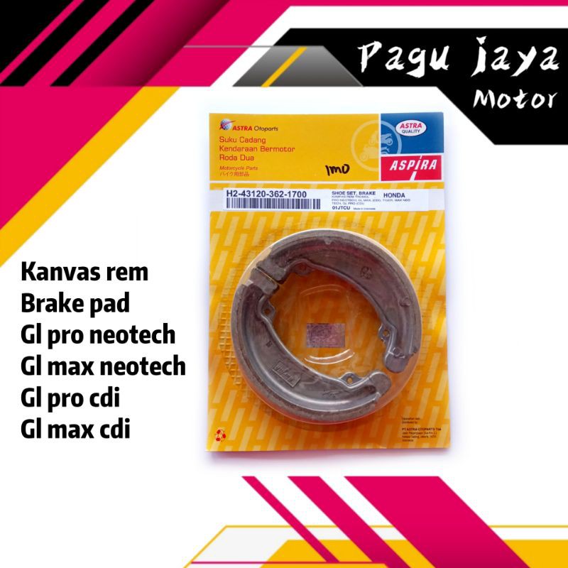 Kanvas kampas rem belakang gl pro gl max neotech gl max gl pro cdi tiger