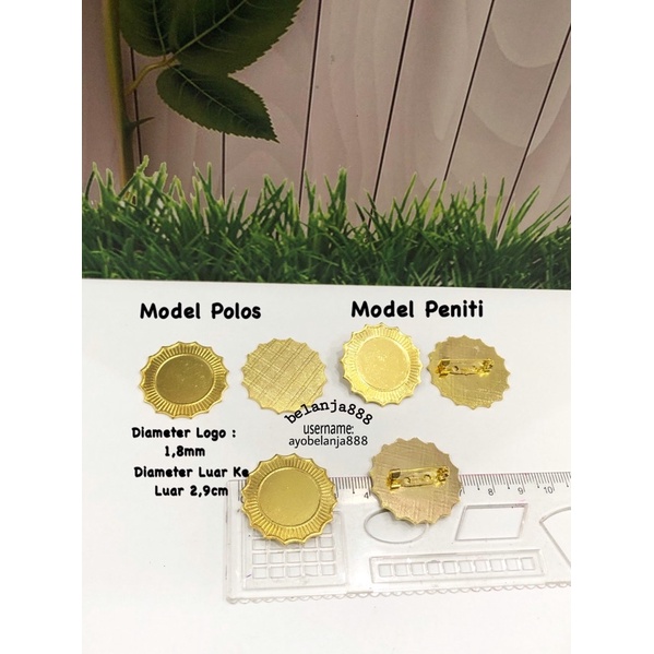 Pin kosongan polosan matahari model polos,peniti/pin matahari satuan