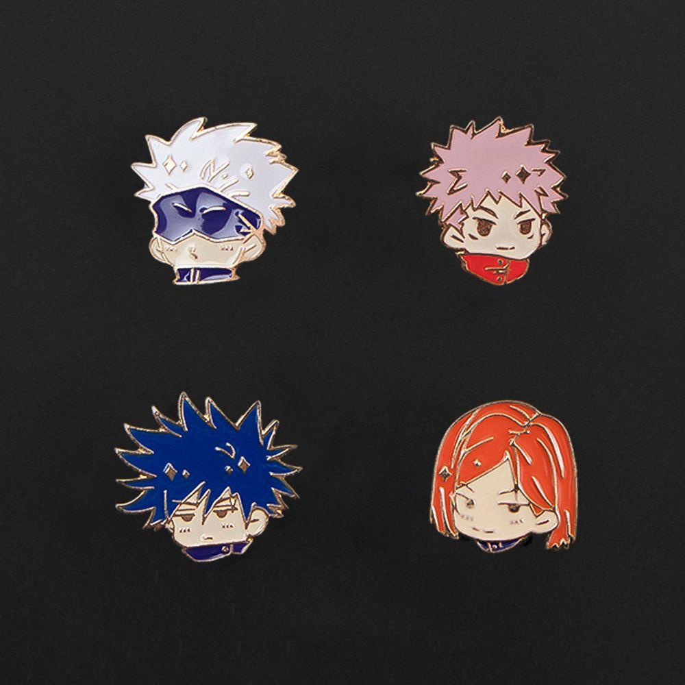 Agustina Jujutsu Kaisen Ransel Perhiasan Logam Bros Pakaian Dekorasi Kartun Lencana Pin Enamel Bros