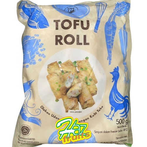 

777 Big Tofu Roll Frozen / Dimsum Udang Kulit Tahu - 500 Gram