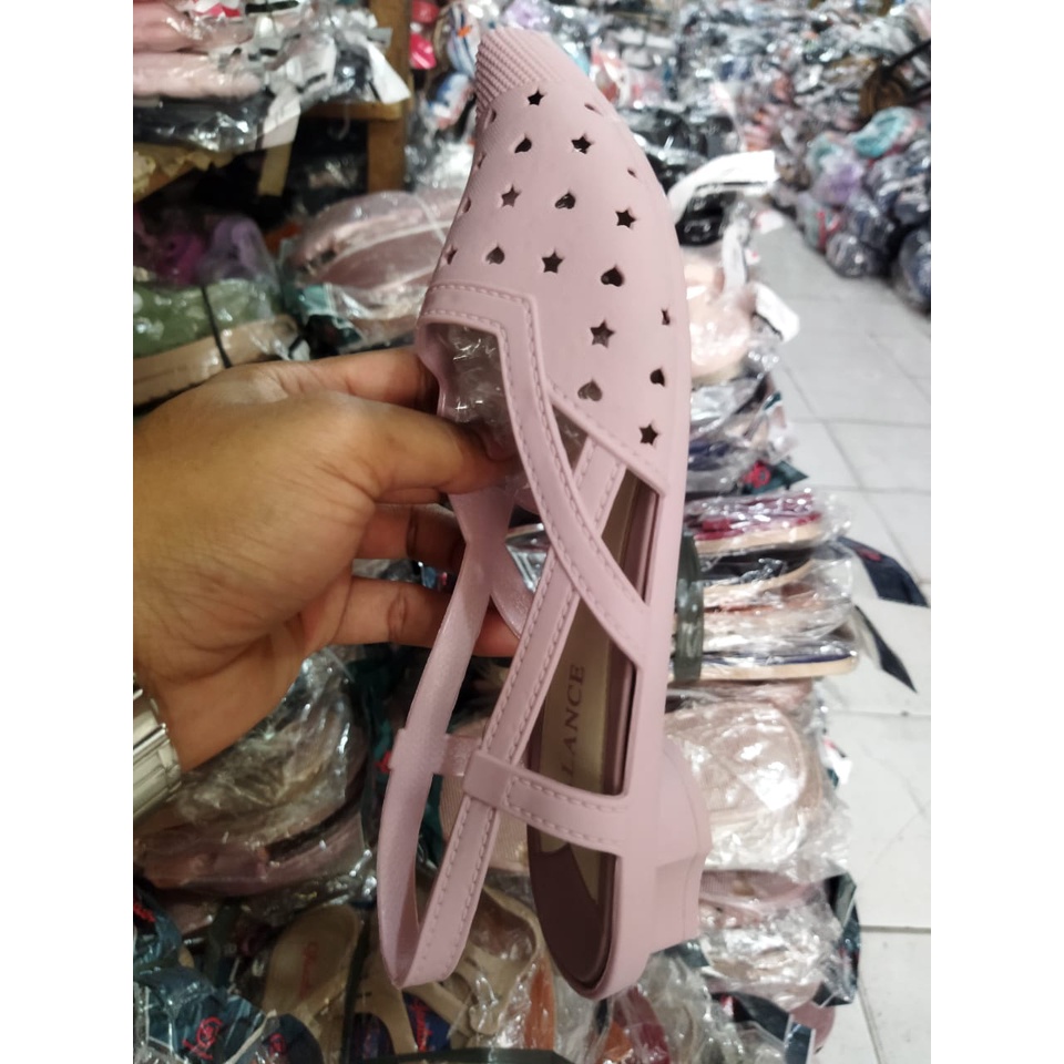 Sepatu Wanita Jelly Wedges Motif Love Star Balance 0226-1 size 36-40