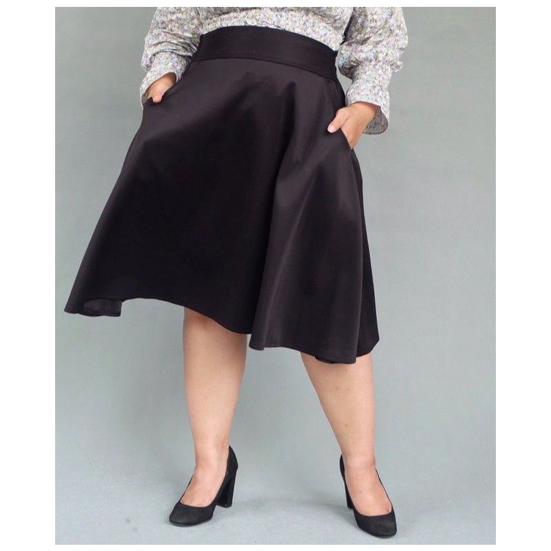 KARAKOREA MIDI Flare A-Line Skirt Rok Flare Rok Midi/Rok Korea Skirt