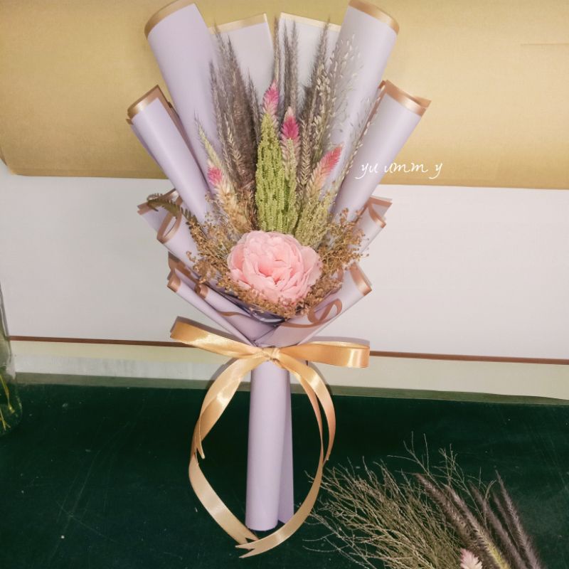 Small Bouquet Dried Flower Local Aesthetic/Handbuket/Buket bunga kering/Rumput Kering/DekorasiRustic