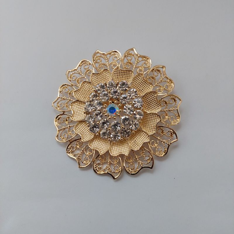 Bros kebaya / bros dada / asesories hijab/ bros cantik / bros lucu / bros murah-B rose gold