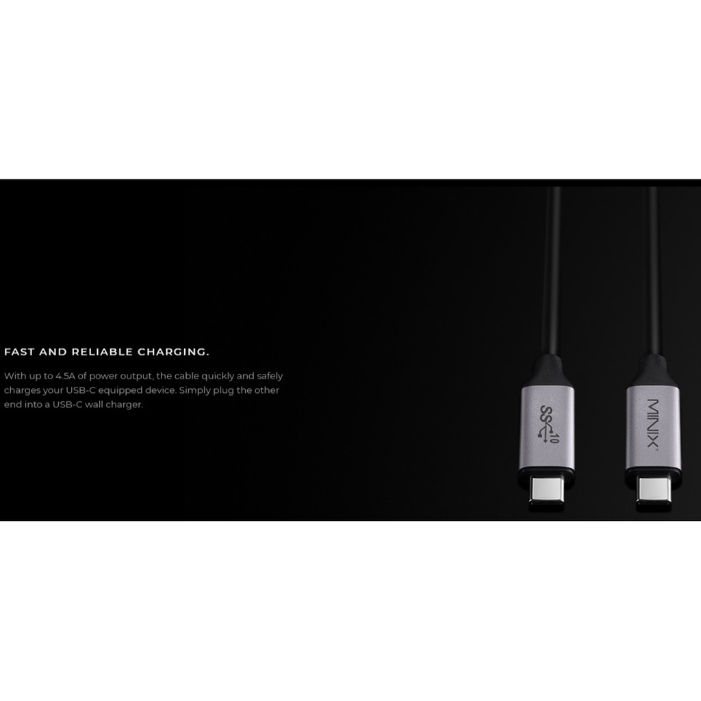 MINIX NEO C-MUC - Multi-Purpose USB-C to USB-C Cable - 1.2M - Kabel Serbaguna USB-C ke USB-C - 120CM