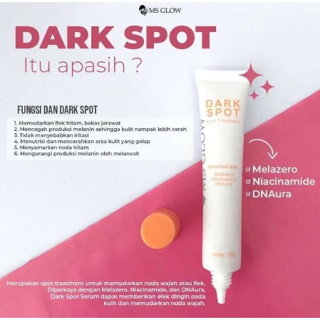 MS glow Dark Spot Serum Flek &amp; Noda Hitam Original MSGlow Darkspot Terbaru Termurah