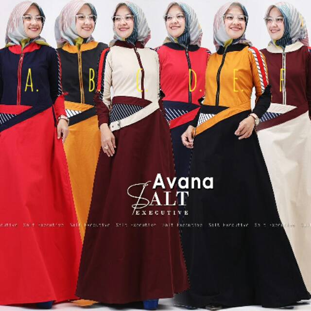 Baju dress AVANA ori Salt executive,gamis wanita dewasa,baju lebaran