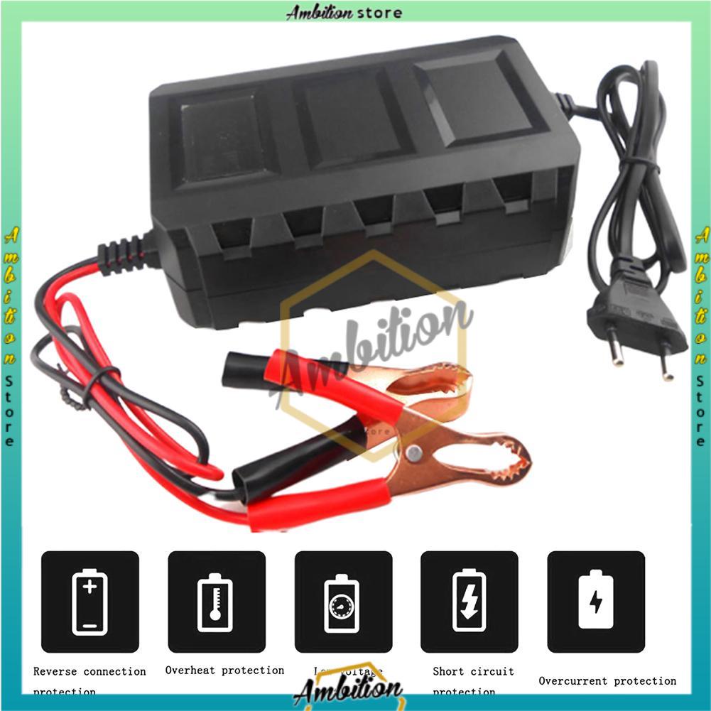 [BISA BAYAR DITEMPAT] Charger Aki Mobil Motor 12V 20A Smart Intelligent Chip LCD Indicator