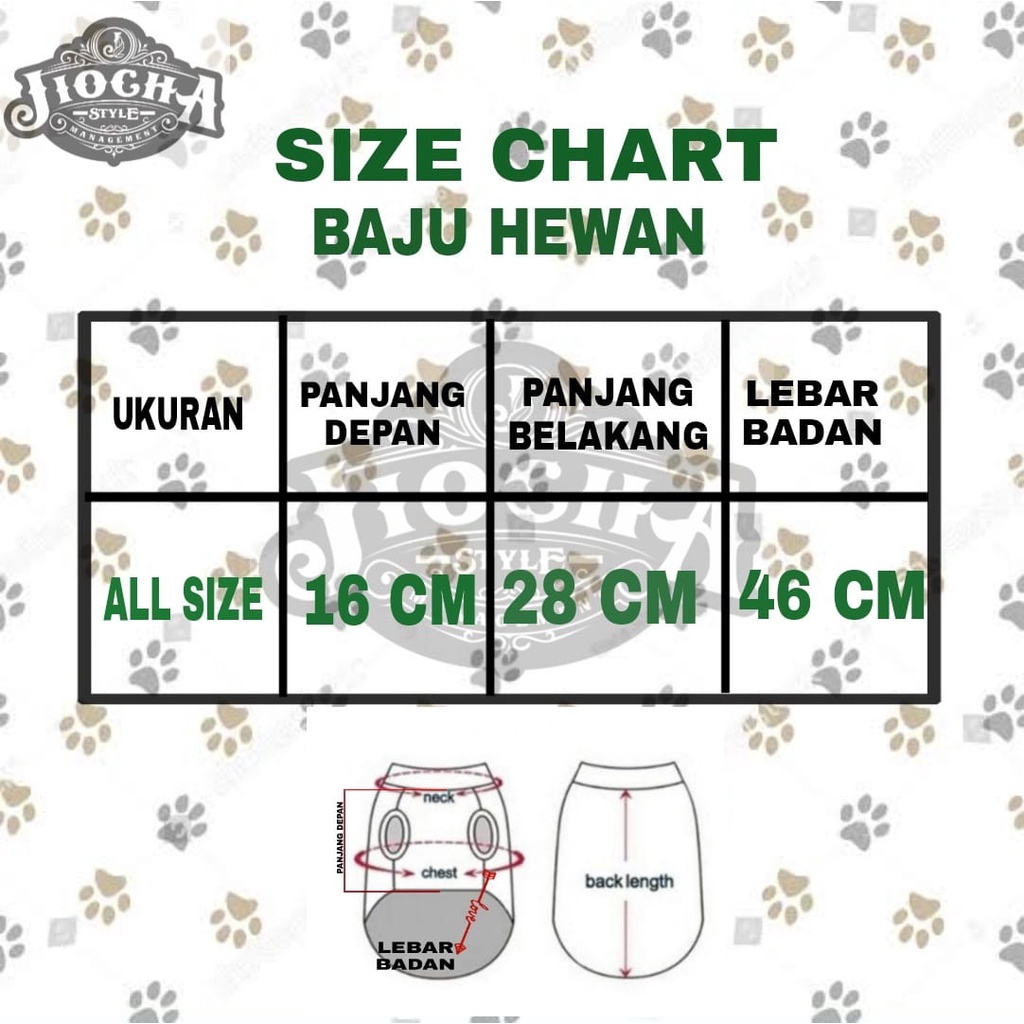 Baju Hewan Peliharaan Kucing Anjing Premium