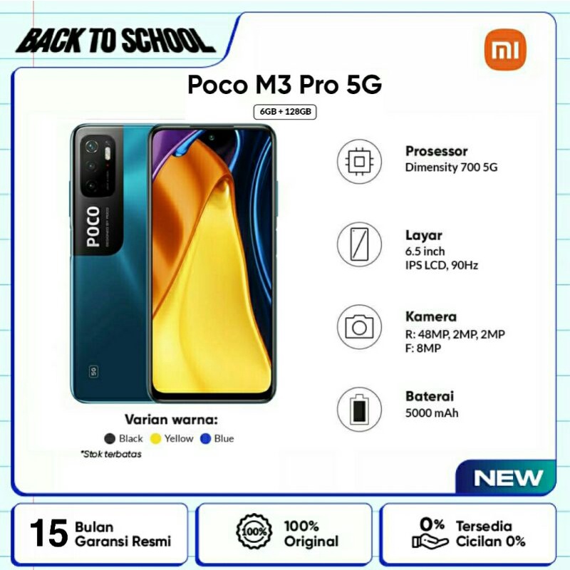 Xiaomi Poco M3 Pro 5G Ram 6/128Gb Garansi Resmi