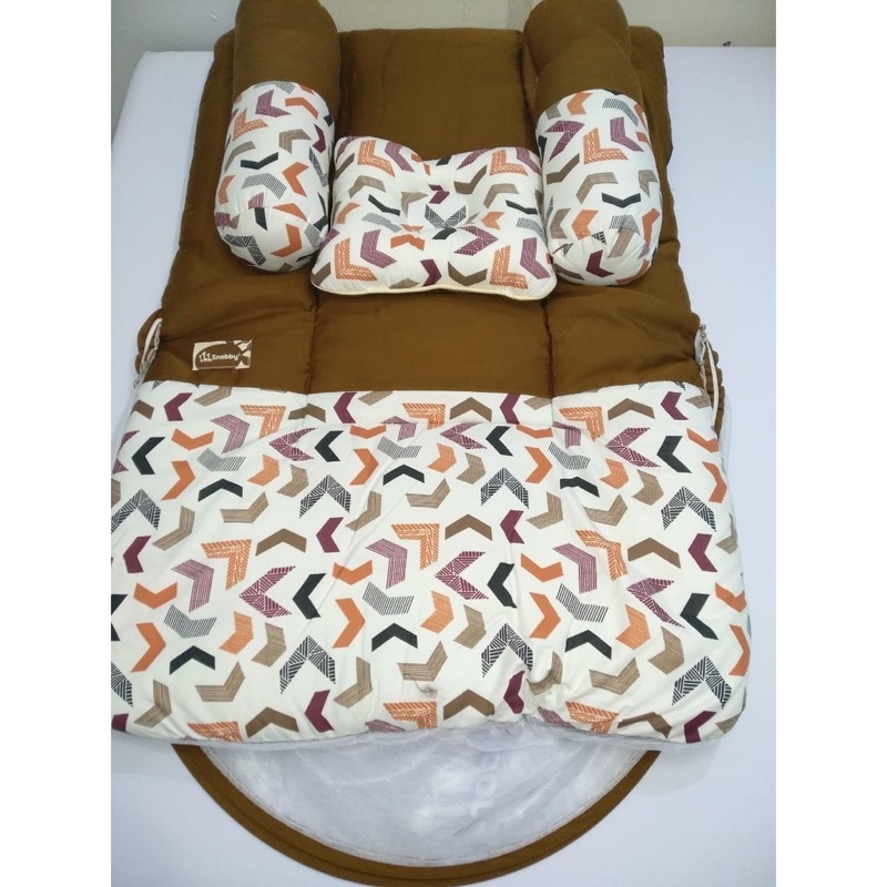 Kasur lipat kelambu bayi snobby artsy / kasur bantal kelambu set travelling bayi